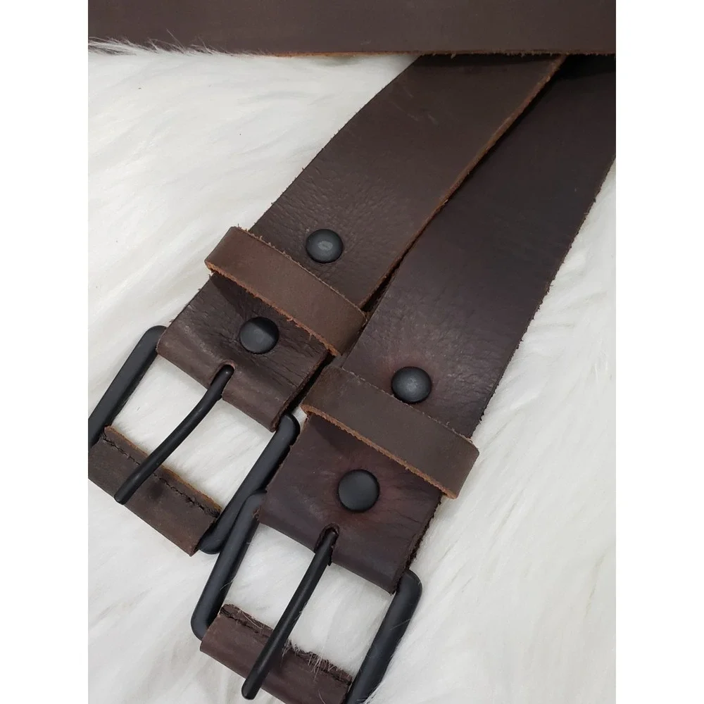 NEW LOT 2 SIZE 30 American Eagle Outfitters Mens Brown Leather Belt y2k surfer
